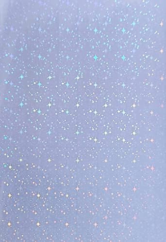 CMFUPRT 25 Levhalar A4 Boyutu Yıldız Glitter Holografik Soğuk Laminat Levha Prim Bindirme Laminasyon Kendinden Yapışkanlı Levhalar,