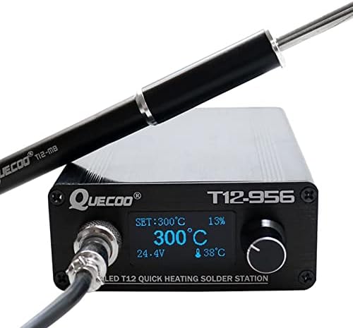 T12-956 OLED dijital lehimleme istasyonu ile T12 Elektronik havya ipucu ve ABD güç tak (K ucu ile)