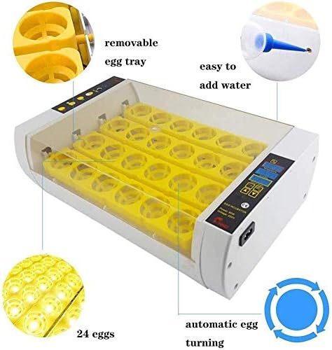 24 Yumurta kuluçka makinesi Otomatik kuluçka Makinesi Kanatlı Çıkım Termostatik Yumurta Mum Ev Laboratuvar Kullanımı Tavuk Ördek