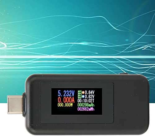 USB Test Cihazı, gerilim Akım Test Cihazı Uzun Hizmet Ömrü Yüksek Doğruluk HD Ekran Güç Kapalı Depolama için Araç Şarj Telefonları