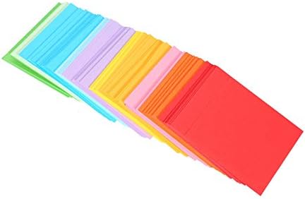 Origami Kağıt 520 Yaprak, 10 Canlı Renkler, Çift Taraflı Renkler Yapmak Renkli ve Kolay Origami, 3 İnç Kare Levha, Çocuklar ve