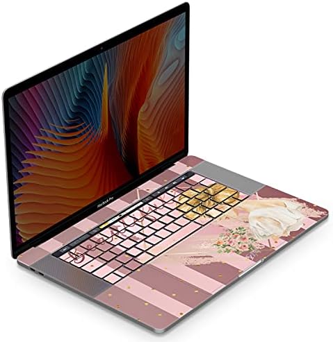 Mertak Vinil Cilt ile Uyumlu MacBook Hava 13 inç Mac Pro 16 15 14 12 2021 2020 2019 2018 2017 Gül Altın Kadın Üst Polka Dot Güzel