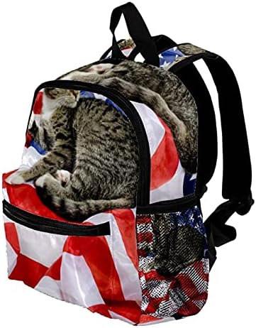 Hafif Rahat Sırt Çantası kedi abd bayrağı