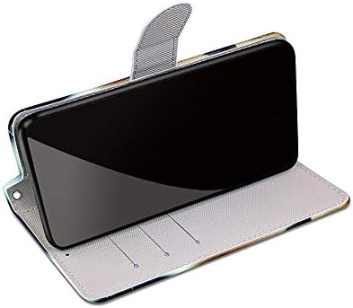Ssenlin Cüzdan samsung kılıfı Galaxy A52 5G, moda Boyalı Flip PU Deri [Kart Yuvaları] [Bilek Kayışı] Standı Manyetik Yapış Koruyucu