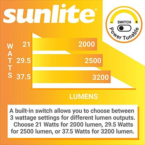 Sunlite 87734-SU LED 10 inç CCT Yuvarlak Renk ve Güç Ayarlanabilir Gömme Ticari Sınıf ışık Fikstürü, Kısılabilir, Çok Voltlu,