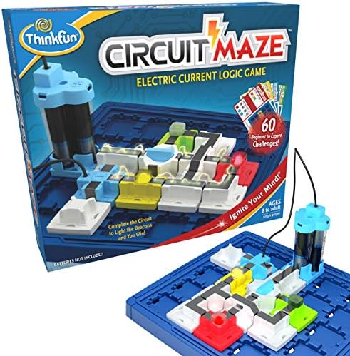 ThinkFun Circuit Labirent Elektrik Akımı Beyin Oyunu ve 8 Yaş ve Üstü Erkekler ve Kızlar için STEM Oyuncak - Yılın Oyuncağı Finalisti,