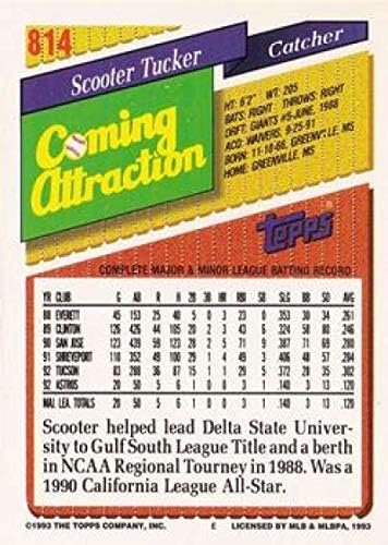 1993 Topps Altın Beyzbol 814 Scooter Tucker Houston Astros Topps Şirketinden Resmi MLB Ticaret Kartı
