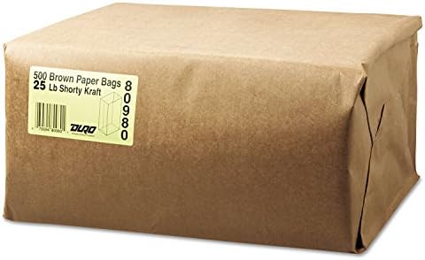 Paket Başına 500 ile Kahverengi 25 Çömelme Kraft Kağıt Torba