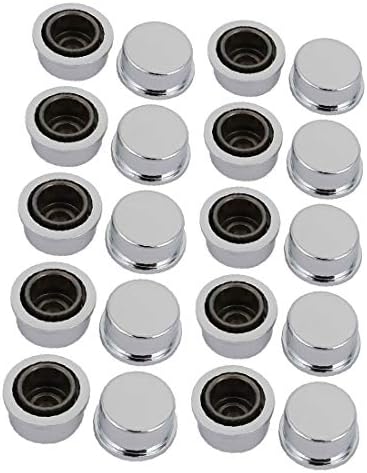X-DREE 20 adet 12.7 mm x 7.3 mm Plastik Potansiyometre Ses Kontrolü Döner Düğme Gümüş Ton (20 adet 12.7 mm x 7.3 mm plástico
