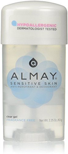 Almay Sensitive Skin Clear Jel, Terlemeyi Önleyici ve Deodorant, Kokusuz, 2,25 Oz (2'li Paket)