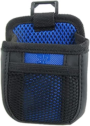 EuisdanAA Car Auto Mobile Phone Black Blue Mesh Holder Pouch Bag(Bolso de la bolsa del tenedor de la malla del azul del negro