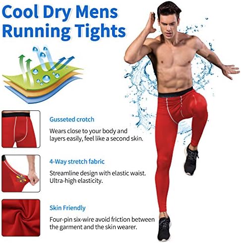Sıkıştırma Pantolon Erkekler ıçin Cepler ıle Erkek Tayt Tayt Spor Serin Kuru Yoga Koşu Egzersiz Atletik Baselayer Pantolon