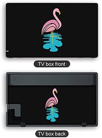 Flamingo Standı Uzun Boylu Anahtarı Sticker Pretty Desen Tam Wrap Cilt Koruma için Nintendo Anahtarı için Anahtarı