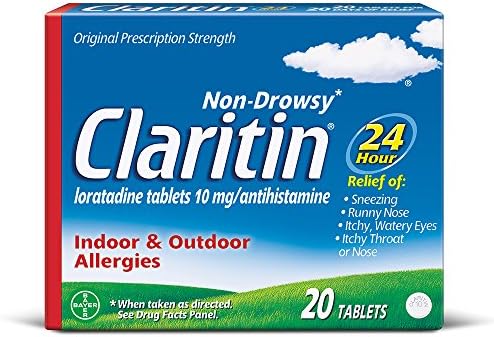 Claritin 24 Saat Uykulu Olmayan Alerji Tabletleri, 10 mg, 20 Sayım